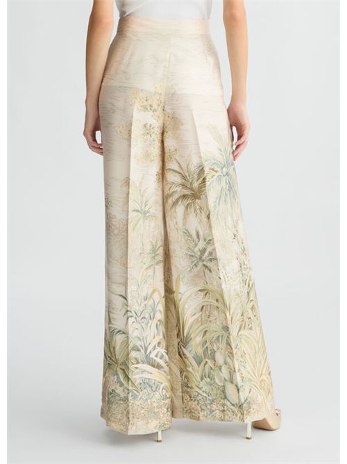 Pantaloni a palazzo in twill LIU JO | CA5353TS531/M9265
